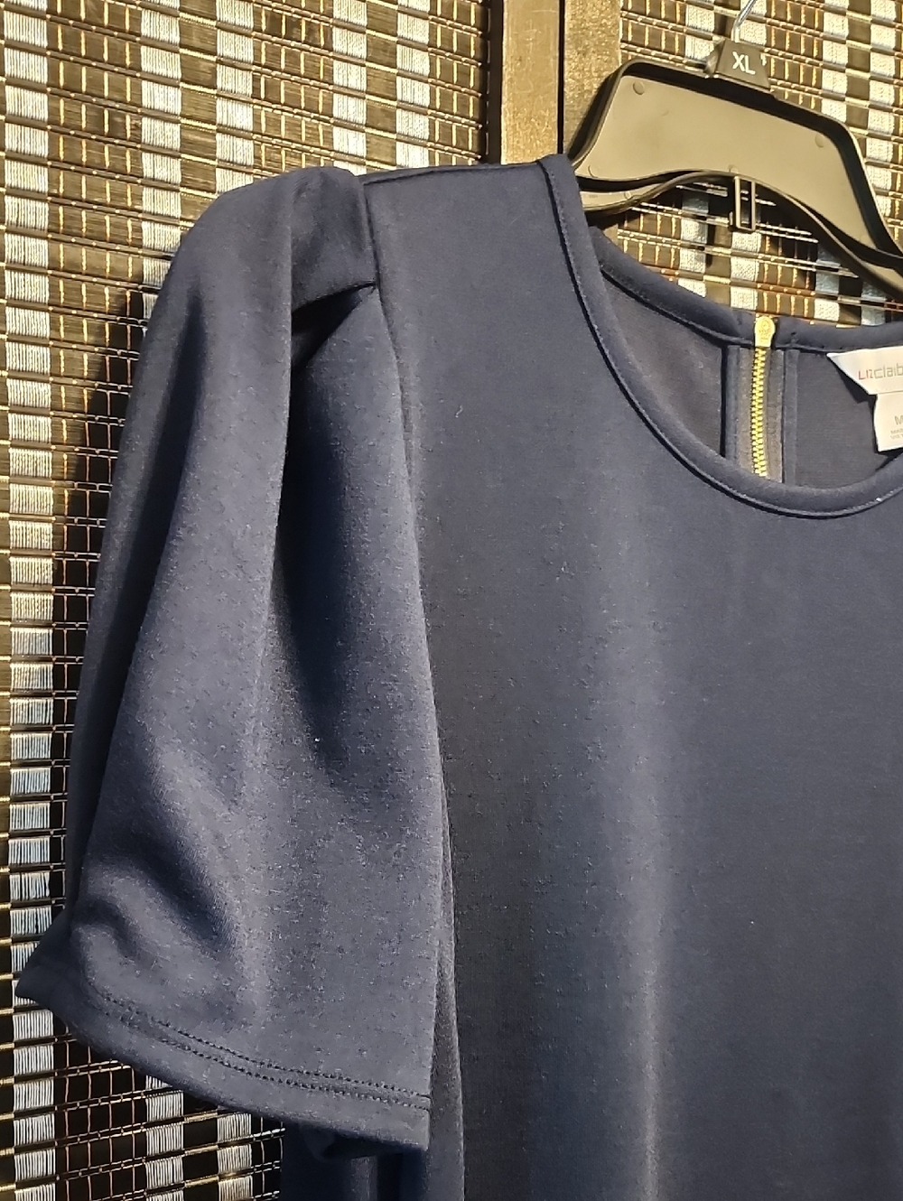 Liz Claiborne Navy Blouse Sz M - Picture 5 of 8